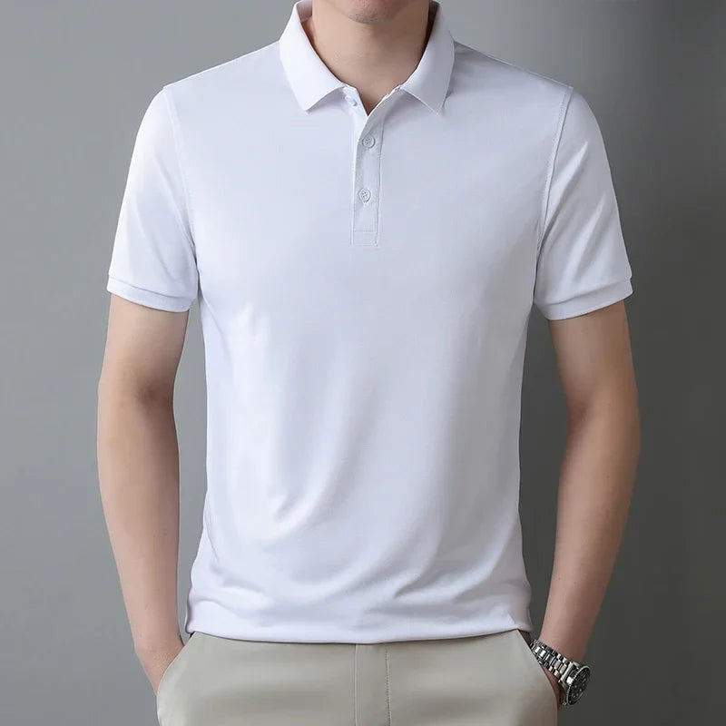 Pure Cotton Short Sleeved T-shirt, Men's Lapel, Summer New Casual and Comfortable POLO Shirt