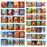 20/16/12/8pcs Christmas Cards Diamond Painting Greeting Cards 5D Diamond Embroidery Diamond Mosaic Set New Year Christmas Gift