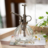 Glass Embossed Air Pressure Gardening Small Watering Can Disinfection Watering Bottle Household Glass Spray Bottle