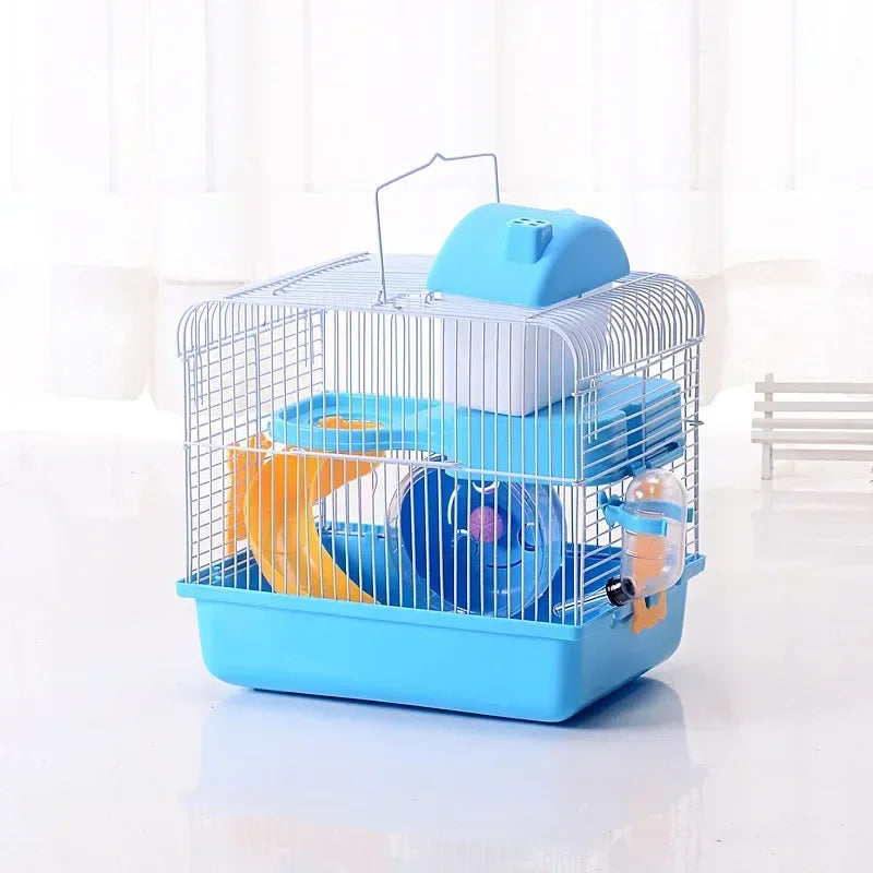 Double-layer Hamster Cage Glamping Accessories Mouse Toy Villa Small House Hideout Hut