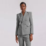 Business Suit for Women Suits Sets 2023 Women's Two-piece Suit Serge Double-breasted Slim Fit Chic and Elegant Woman Pants Set