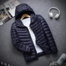 New Brand Autumn Winter Light Down Jacket Men's Fashion Hooded Short Large Ultra-thin Lightweight Youth Slim Coat Down Jackets