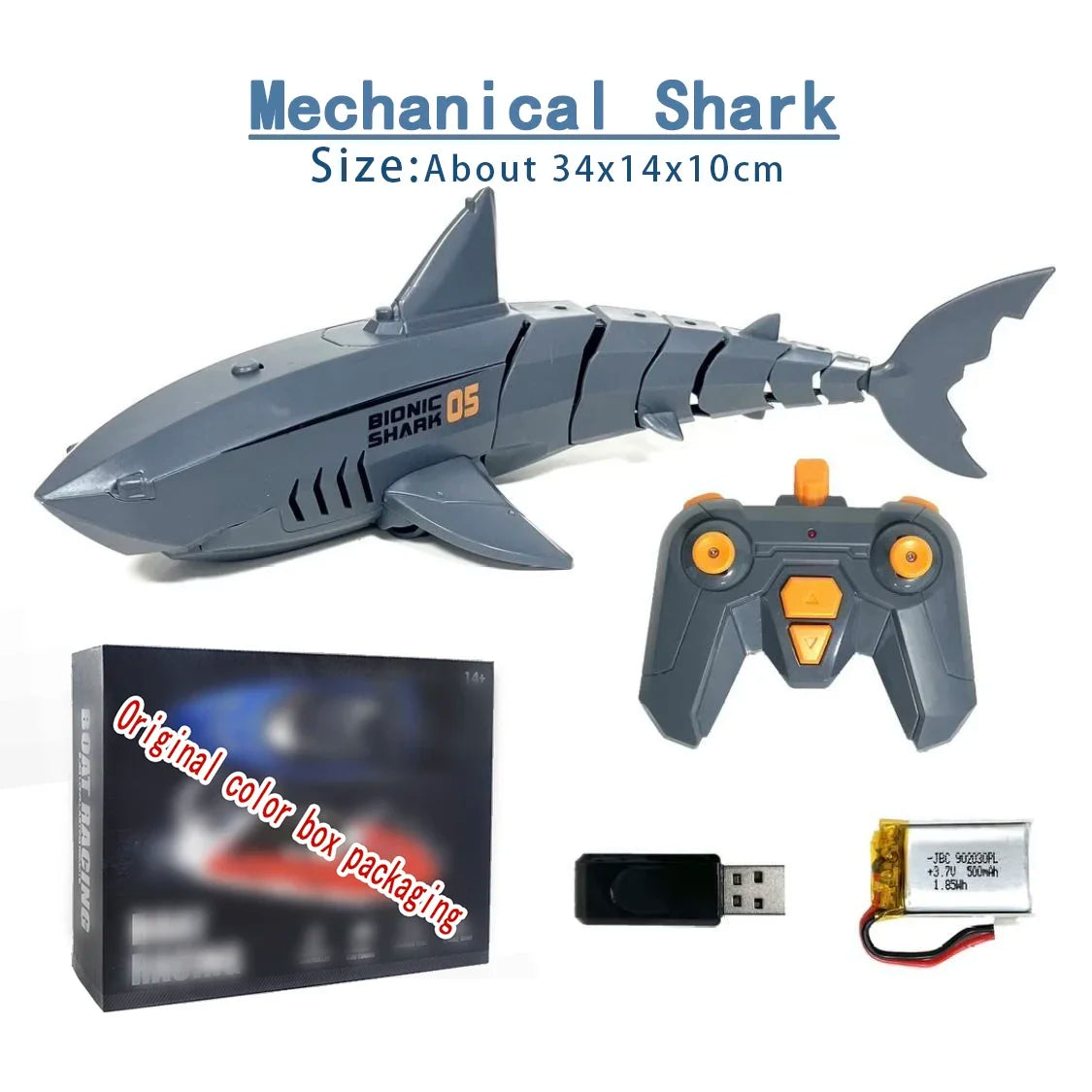 Creative Remote Control Fish Shark Electric 2.4G Radio Rc Animal Robot Educational Water Bath Toy for Boy Kid Children Submarine