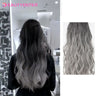 Synthetic Clips In Hair Long Wave Clip In Hair Extension Synthetic Wig Hair Extensions Ombre Gradient color Hairpieces