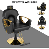 LUXMARS Hydraulic Barber Chair, Salon Chair 360 Degrees Rolling Swivel Hair Styling Chair, Adjustable Height Hair Stylist Tattoo