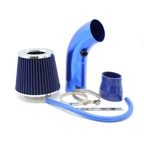 Universal 76mm Car Racing Cold Air Intake System Turbo Induction Pipe Tube Kit Aluminum With Cone Air Filter Inlet