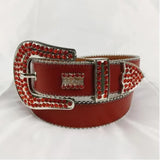 Rhinestone Belts for Women Luxury Diamond Strap Cowgirl Cowboy Bling Crystal Pin Buckle Studded Mens Belts