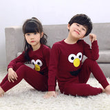 Autumn Cotton Sleepwear Sets for Children Baby Girls Lovely Heart Pajamas 2Pcs Long Sleeve Shirts+Pants Loungewear Kids Clothing