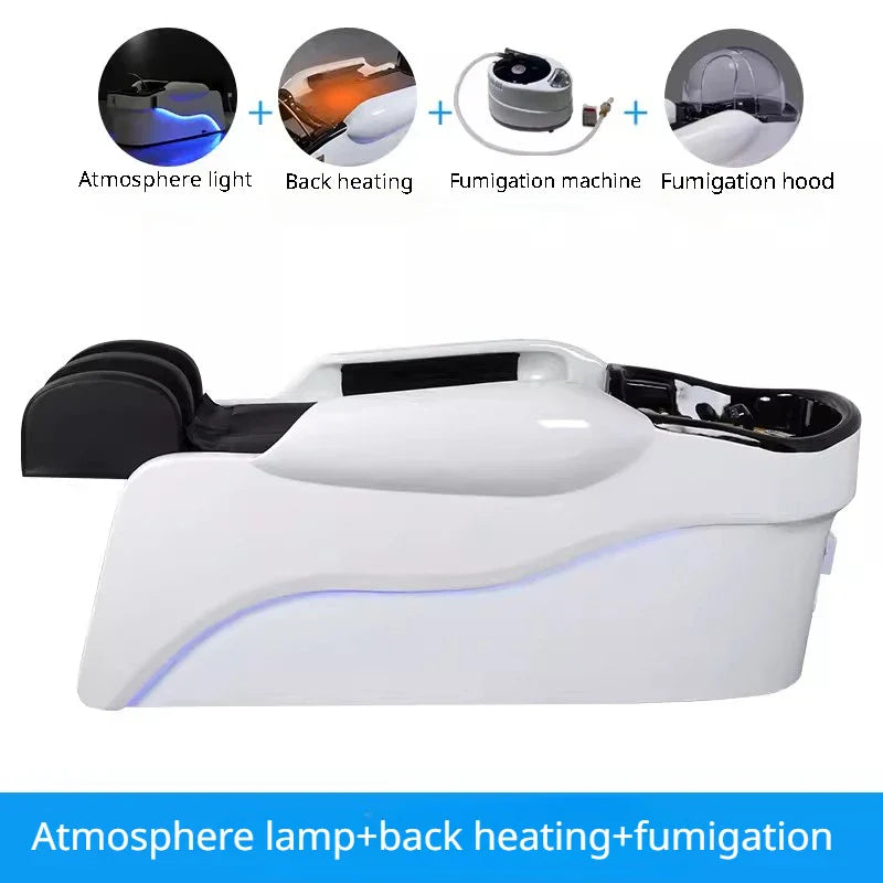 Electric Massage Shampoo Bed Hair Therapy Luxury Beauty Salon Chair Head Spa Washbasin Lavacabezas Beauty Furniture LJ50SC