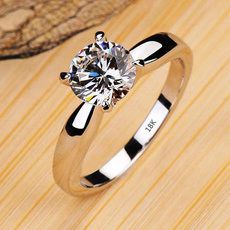 Luxury White Gold Color Tibetan Silver Rings Set For Women Vintage Round Cubic Zirconia Finger Rings Female Trendy Jewelry Gift