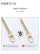 Golden Bag Chain Accessories Metal Extension Chains Underarm Crossbody Shoulder Belt Replacement Bags Strap For Women's Bag