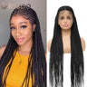 36 Inch Braid Wigs Lace Front Wig Cornrow Braided Wigs Box Braids 13x8 Lace Frontal Wig for Woman Synthetic Lace Wig Baby Hair