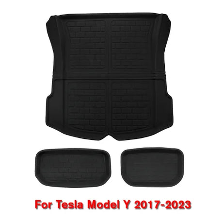 Fits Tesla Model 3 Model Y Floor Mat Luggage Mat Left Hand Drive 2017-2023 Left Right Rudder 4 Seasons Waterproof 3D Floor Liner