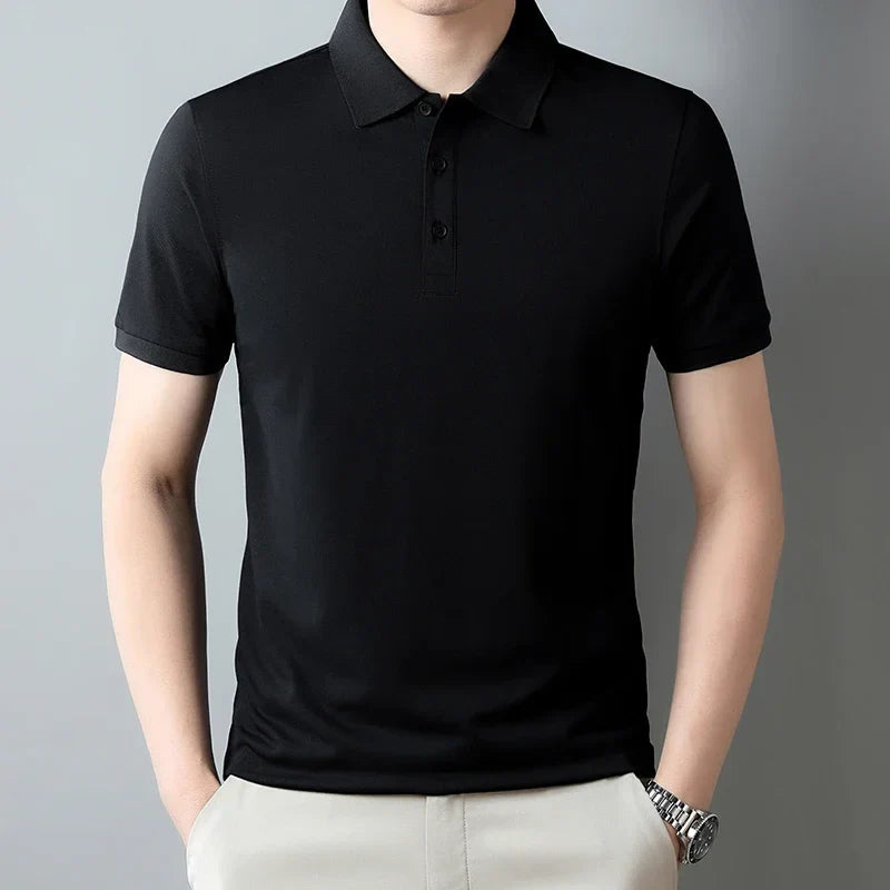 Pure Cotton Short Sleeved T-shirt, Men's Lapel, Summer New Casual and Comfortable POLO Shirt