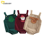 ma&baby 0-18M Christmas Newborn Baby Romper Toddler Infant Boys Girls Corduroy Deer Santa Jumpsuit Cute Xmas Costumes Clothing