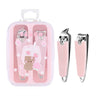 Christmas Gift Flat Mouth Skew Mouth Nail Scissors Cartoon Transparent Plastic Box Manicure Set Tools for Foot Trimming