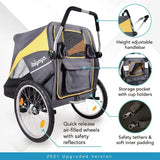 Large Pet Stroller for One Large or Multiple Medium Dogs - Easy To Carry Stroller - Premium Pet Travel Accessories,FS2180-YG