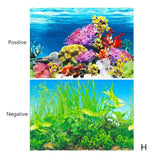 Double-sided Aquarium Landscape Sticker Poster Fish Tank 3D Ocean Sea Plants Background Sticker Decoration Aquarium Accessories