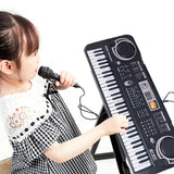 Kids Electronic Piano Keyboard Portable 61 Keys Organ with Microphone Education Toys Musical Instrument Gift for Child Beginner