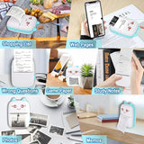 Pocket Mini Printer, Portable Bluetooth Thermal Printer for IOS Android Smartphone, Mobile Wireless Label Receipt Sticker Photo