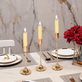 3Pcs/Set Chinese Style Metal Candle Holders Simple Golden Wedding Decoration  Bar Party Living Room Decor Home Decor Candlestick