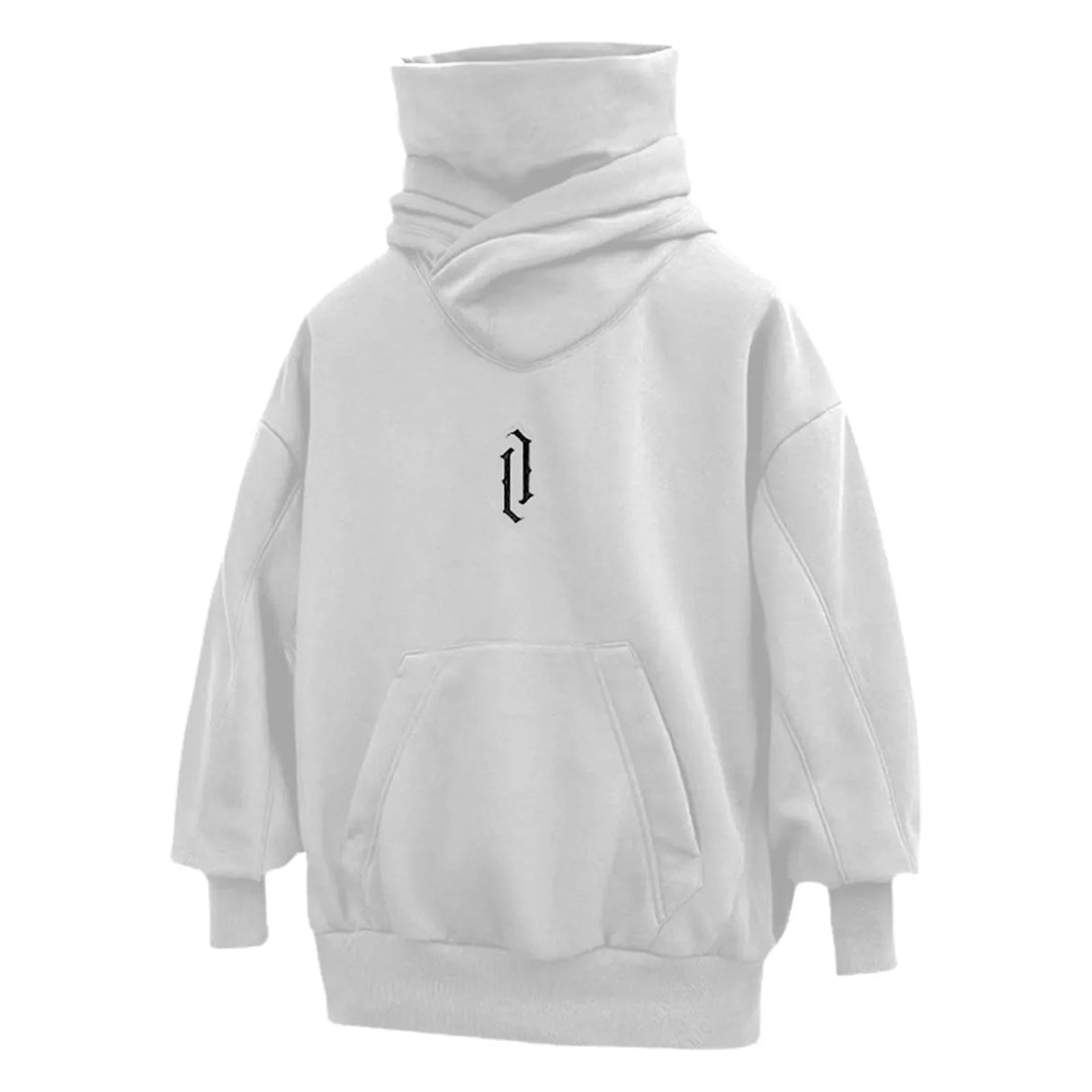 Hip Hop Mans Hooded Sweatshirts Autumn And Spring Solid Long Sleeve Ninjas Hoodie Pocket High Neck Loose Hooded Sweatshirt