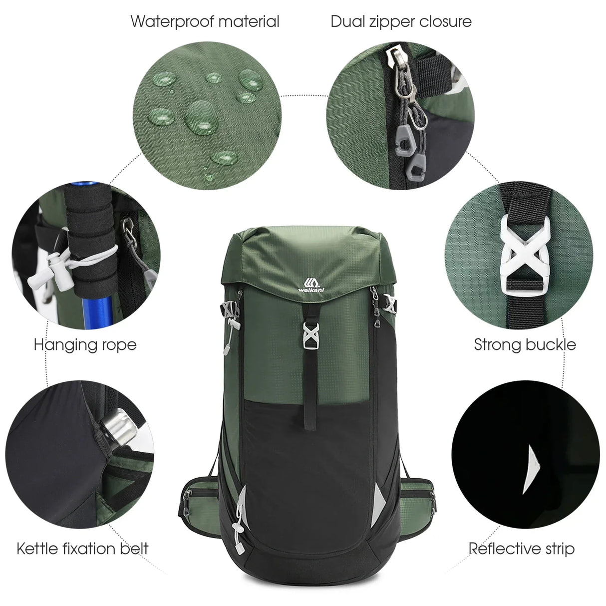 50L Mountain Backpack Waterproof Shoulder Bag Outdoor Sports Bag Tactical Backpack for Men / Women Camping Tent Travel Hiking