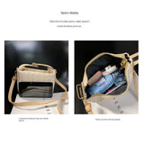 With Hardware Lock Crossbody Bag Trendy Large Capacity Simple Straw Handbag Soft Handle Beach Bag Women Girl New