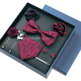 Luxury High Grade Mens Tie Set Nice Gift Box Silk Tie Necktie Set 8pcs Inside Packing Festive Present Pocket Squares