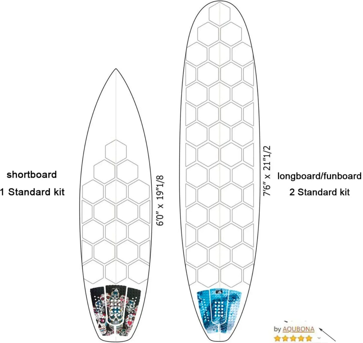 Surf Surfboard Deck Grip Pads Surfing Board Deck 20pcs Honeycomb Dots Deck Pads Hexagon Surf Traction Pad Surfing Accessories