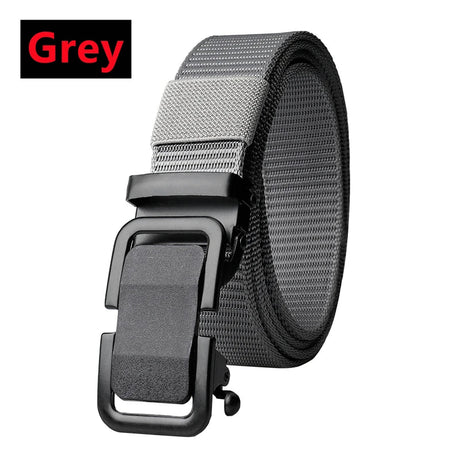 New Nylon Automatic Buckle Men Belt Outdoor Tooling Jeans Solid Color Canvas Waistband High Quality Casual Tactical Belt for Men