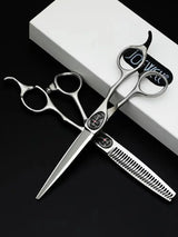 JOEWELL Professional Cobalt-5.5/ SCC-6.0 Inch Hair Barbers Tools Salon Jair Cutting Thinning Shears Set Of Female Bangs Scissors