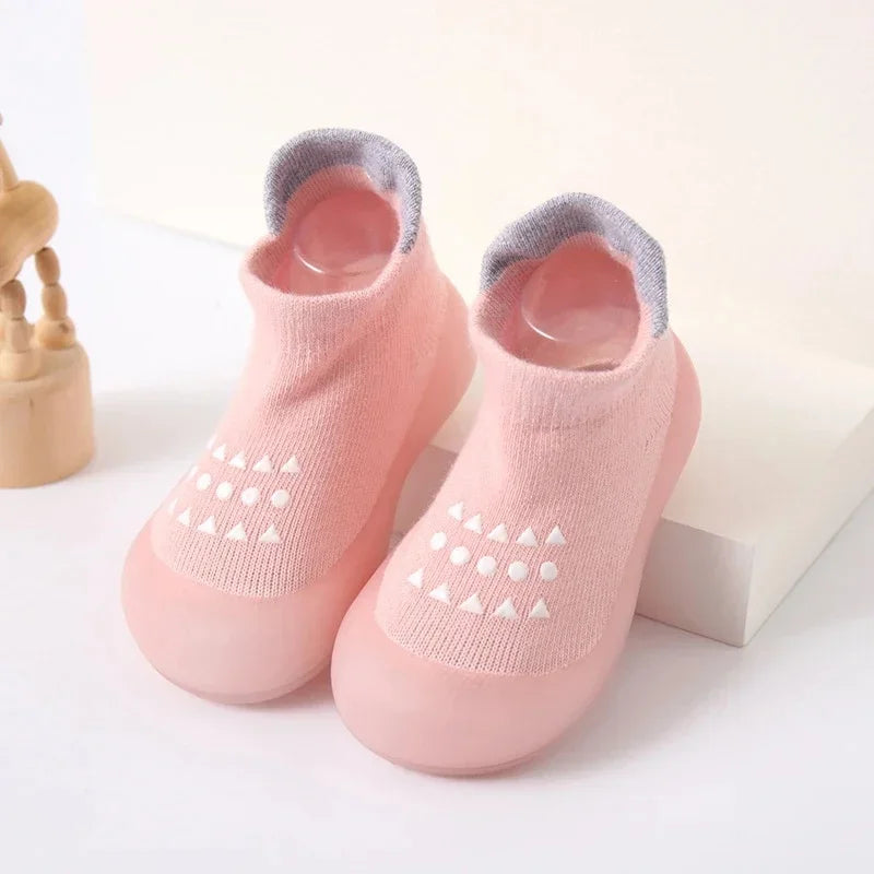 Baby Boy First Walkers Children Sock Shoes Non-slip Floor Socks Boy Girl Soft Rubber Sole Shoes Toddler Sock  Infant Booties