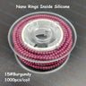 1000pcs/coil Pre-Loaded 3.0mm NanoRings Silicone Micro Rings Links Beads Hair Extension Tools Made Easi Loop Hook