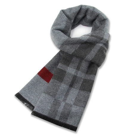 High Quality Men Scarf Autumn Winter Plaid Knitted Wool Muffler Male Business Classic Thick Warm Shawl Gentlemen Chrismas Gift