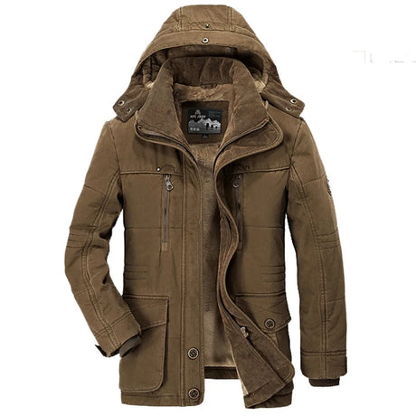 New Brand Thick Winter Parkas men Warm Cotton-Padded Jacket men Fleece With Fur parkas hombre invierno Plus Size 6XL 7XL
