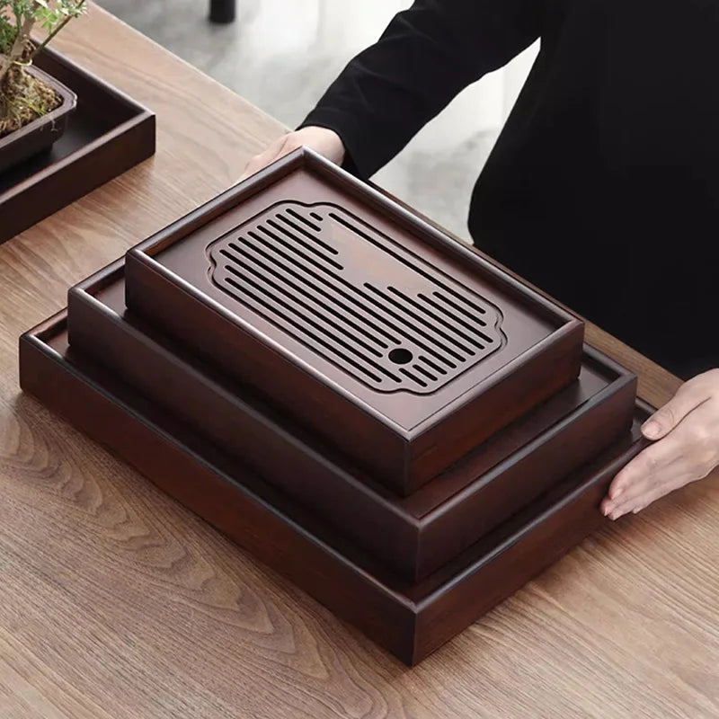 Coffeeware Teaware Tea Tray Portable Plate Vintage Big Wooden Tray Home Kitchen Gadget Plateau En Bois Office Accessories