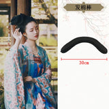 Hanfu Wig Headband Universal Cotton Rod Women Hair bun Lazy Hair Package Hair Pad Hanfu Chinese Style Traditional Headdress