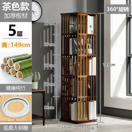 Magazine Racks Bookshelf Rotating Display Storage Bookshelf Kitchen Organizer Corner Librero Minimalista Hotel Furniture YN50BS