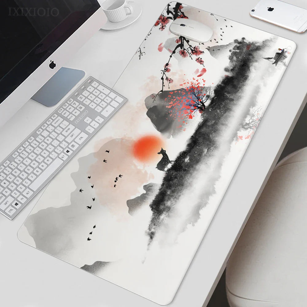 Mouse Pad Gamer Landscape Painting XL Large Mousepad XXL Mechanical Keyboard Pad Non-Slip Office Office Accessories Mice Pad