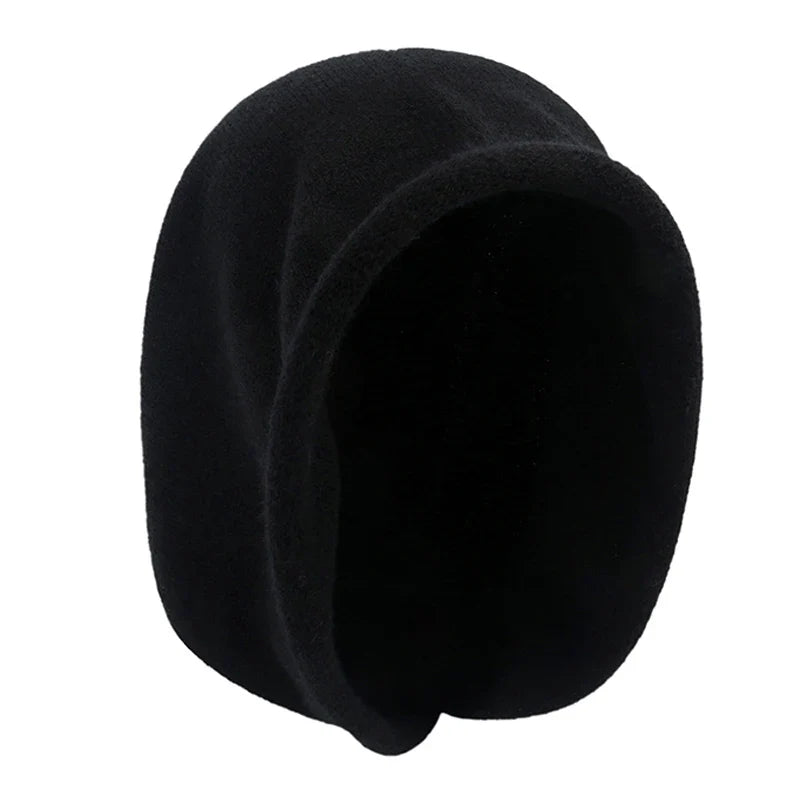 Women Knitted Scarf Hood Hat Neck Collar Cap One-Piece Cashmere Cotton Shawl Hats Outdoor Skiing Bonnet Balaclava Beanies Gorras