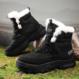 Mens Boots Outdoor Snow Shoes Plus Cotton Winter Non-slip Desert Army Boot Warm Plush High Tops Wear-resistant Thick Bottom Shoe