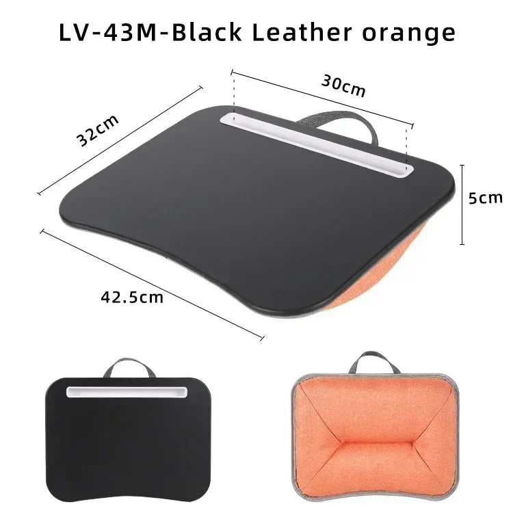 Multifunctional Portable Travel Laptop Desk Back Cushion High-density Sponge Bedroom Sofa Lap Table Simple, Soft and Comfortable