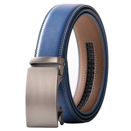 Plyesxale Brown Leather Belt Men 2024 Automatic Buckle Mens Belt For Jeans Vintage Style Mens Belts Luxury Ceinture Homme B9