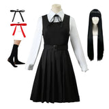 Anime Chainsaw Man Cosplay Mitaka Asa Costume Dress Black Red Tie Women Uniform Halloween Clothes