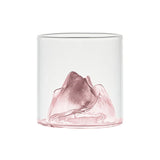 Japanese Whisky Glass Cup 3D Mountain Water Glass Glacier Mug Vodka Wine Cup Glass Fuji Artwork Gift Cocktail Glasses Drinkware