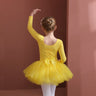 Girls Ballet Dance Tutu Dress Kids Short /Long Sleeves Tulle Bowknot Skate Gymnastics Christmas Birthday Party Leotard Dancewear