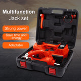 1 Set DC 12V 5Ton Car Jack Lifting Equipment Cooper Motor Protable Tire Jack Electric Hydraulic Jack with Led Light for Car Suv