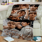 Korea Singer 3D Kpop Stray Kids Blanket,Soft Throw Blanket for Home Bedroom Bed Sofa Picnic Travel Office Rest Cover Blanket Kid