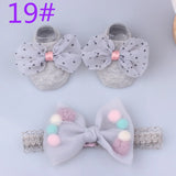 1 Set Cute Gift Bow Flowers Baby Girls Headband Socks Cartoon Animal Bow Newborn Girls Hair Band Kids Headwear Hair Accessories